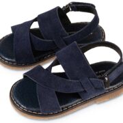 Δερμάτινο Suede Σανδάλι Χιαστί GR0104 Μπλε